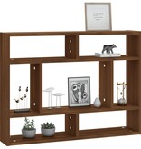 VidaXL Wandschap 75x16x55 cm bewerkt hout bruin eikenkleur