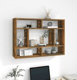 VidaXL Wandschap 75x16x55 cm bewerkt hout gerookt eikenkleurig