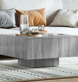 VidaXL Salontafel 60x60x31,5 cm bewerkt hout grijs sonoma eikenkleurig