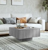 VidaXL Salontafel 60x60x31,5 cm bewerkt hout grijs sonoma eikenkleurig