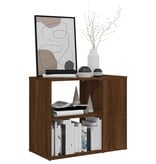 VidaXL Bijzetkast 60x30x50 cm bewerkt hout bruin eikenkleur