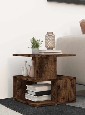 VidaXL Salontafel 40x40x40 cm bewerkt hout gerookt eikenkleurig