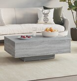 VidaXL Salontafel 85x55x31 cm bewerkt hout grijs sonoma eikenkleurig