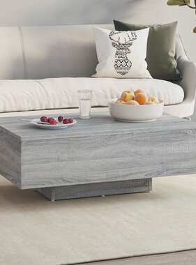 VidaXL Salontafel 85x55x31 cm bewerkt hout grijs sonoma eikenkleurig