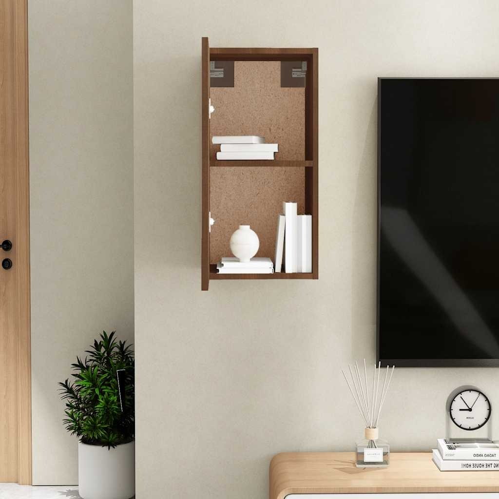 VidaXL Tv-meubel 30,5x30x60 cm bewerkt hout bruin eikenkleur