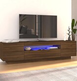 VidaXL Tv-meubel met LED-verlichting 160x35x40 cm bruin eikenkleur
