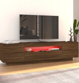 VidaXL Tv-meubel met LED-verlichting 160x35x40 cm bruin eikenkleur