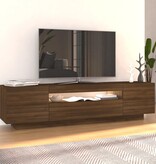 VidaXL Tv-meubel met LED-verlichting 160x35x40 cm bruin eikenkleur