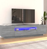 VidaXL Tv-meubel met LED-verlichting 160x35x40 cm grijs sonoma eiken
