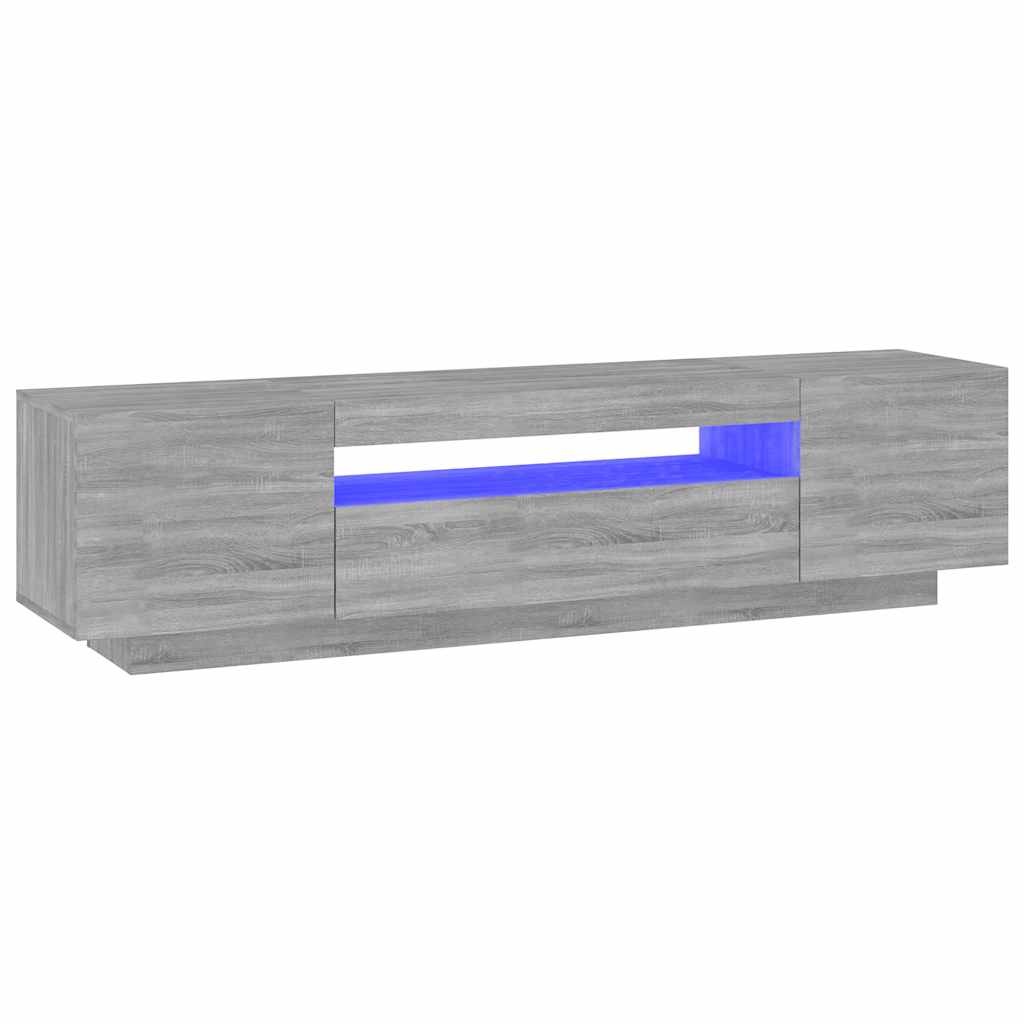 VidaXL Tv-meubel met LED-verlichting 160x35x40 cm grijs sonoma eiken