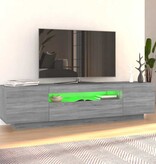 VidaXL Tv-meubel met LED-verlichting 160x35x40 cm grijs sonoma eiken