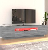 VidaXL Tv-meubel met LED-verlichting 160x35x40 cm grijs sonoma eiken