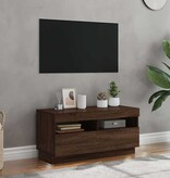 VidaXL Tv-meubel met LED-verlichting 80x35x40 cm bruin eikenkleur