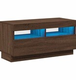 VidaXL Tv-meubel met LED-verlichting 80x35x40 cm bruin eikenkleur