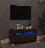 VidaXL Tv-meubel met LED-verlichting 80x35x40 cm bruin eikenkleur