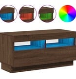 VidaXL Tv-meubel met LED-verlichting 80x35x40 cm bruin eikenkleur