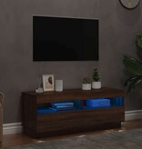 VidaXL Tv-meubel met LED-verlichting 100x35x40 cm bruin eikenkleur
