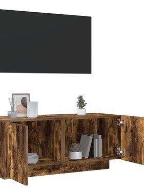 VidaXL Tv-meubel 100x35x40 cm bewerkt hout gerookt eikenkleurig