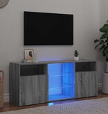 VidaXL Tv-meubel met LED-verlichting 120x30x50 cm grijs sonoma eiken