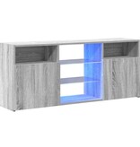 VidaXL Tv-meubel met LED-verlichting 120x30x50 cm grijs sonoma eiken