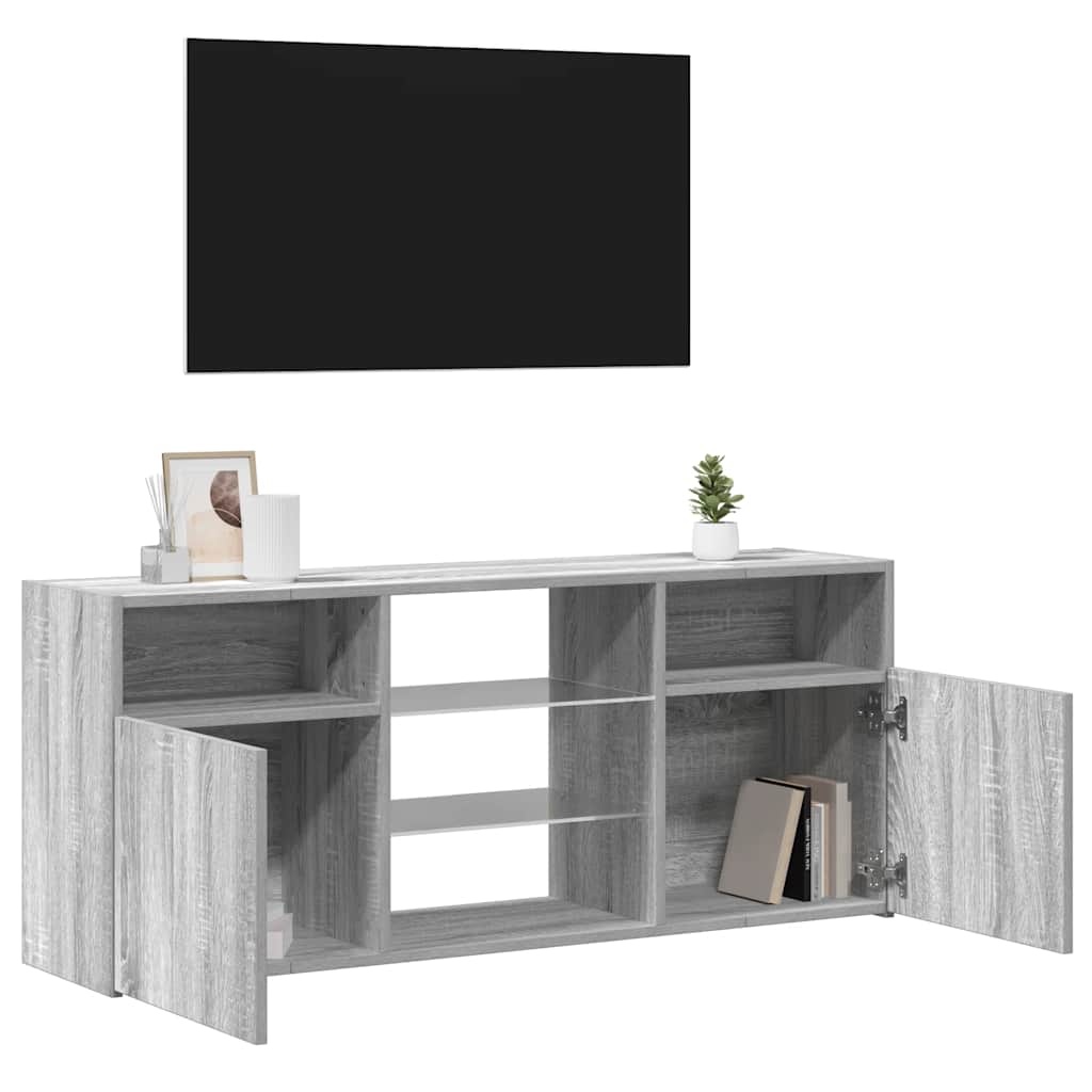 VidaXL Tv-meubel met LED-verlichting 120x30x50 cm grijs sonoma eiken