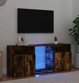 VidaXL Tv-meubel met LED-verlichting 120x30x50 cm gerookt eikenkleurig