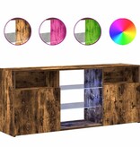 VidaXL Tv-meubel met LED-verlichting 120x30x50 cm gerookt eikenkleurig