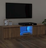 VidaXL Tv-meubel met LED-verlichting 120x30x35,5 cm bruin eikenkleur