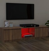 VidaXL Tv-meubel met LED-verlichting 120x30x35,5 cm bruin eikenkleur