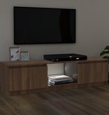 VidaXL Tv-meubel met LED-verlichting 120x30x35,5 cm bruin eikenkleur