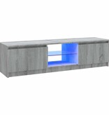 VidaXL Tv-meubel met LED-verlichting 120x30x36 cm grijs sonoma eiken