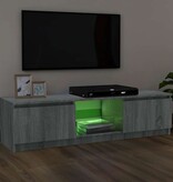 VidaXL Tv-meubel met LED-verlichting 120x30x36 cm grijs sonoma eiken