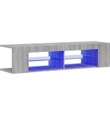 VidaXL Tv-meubel met LED-verlichting 135x39x30 cm grijs sonoma eiken