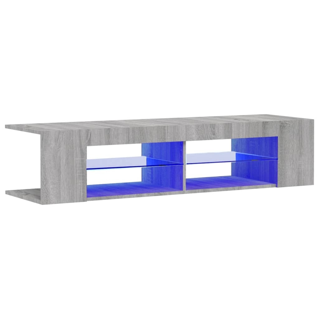 VidaXL Tv-meubel met LED-verlichting 135x39x30 cm grijs sonoma eiken