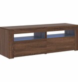 VidaXL Tv-meubel met LED-verlichting 120x35x40 cm bruin eikenkleur