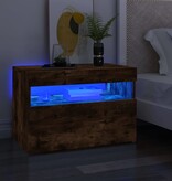 VidaXL Tv-meubel met LED-verlichting 60x35x40 cm gerookt eikenkleurig