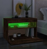 VidaXL Tv-meubel met LED-verlichting 60x35x40 cm gerookt eikenkleurig
