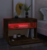 VidaXL Tv-meubel met LED-verlichting 60x35x40 cm gerookt eikenkleurig