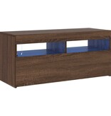 VidaXL Tv-meubel met LED-verlichting 90x35x40 cm bruin eikenkleur
