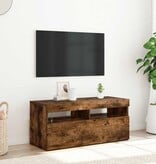 VidaXL Tv-meubel met LED-verlichting 90x35x40 cm gerookt eikenkleurig