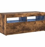 VidaXL Tv-meubel met LED-verlichting 90x35x40 cm gerookt eikenkleurig