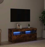 VidaXL Tv-meubel met LED-verlichting 90x35x40 cm gerookt eikenkleurig