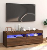 VidaXL Tv-meubel met LED-verlichting 120x35x40 cm bruin eikenkleur