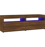 VidaXL Tv-meubel met LED-verlichting 120x35x40 cm bruin eikenkleur