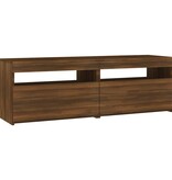 VidaXL Tv-meubel met LED-verlichting 120x35x40 cm bruin eikenkleur