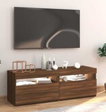 VidaXL Tv-meubel met LED-verlichting 120x35x40 cm bruin eikenkleur