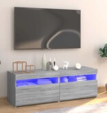 VidaXL Tv-meubel met LED-verlichting 120x35x40 cm grijs sonoma eiken