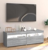 VidaXL Tv-meubel met LED-verlichting 120x35x40 cm grijs sonoma eiken