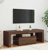 VidaXL Tv-meubel met LED-verlichting 120x35x40 cm bruin eikenkleur