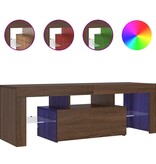 VidaXL Tv-meubel met LED-verlichting 120x35x40 cm bruin eikenkleur